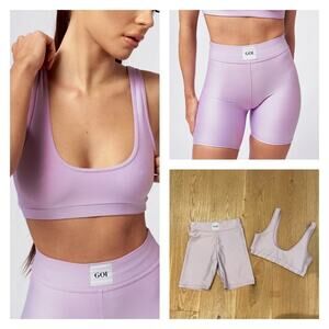 GOI Lilac Breeze Sports Bra & Lilac Eleven Shorts Activewear Training Size XS/S